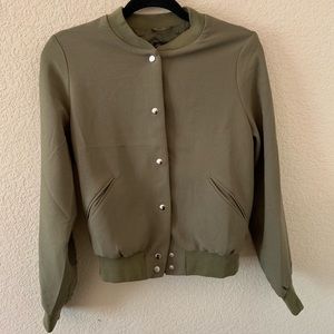 Olive green bomber jacket